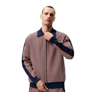 Zara | Men's Geometric or Jacquard Cardigan Sweater Jacket (Size XL)